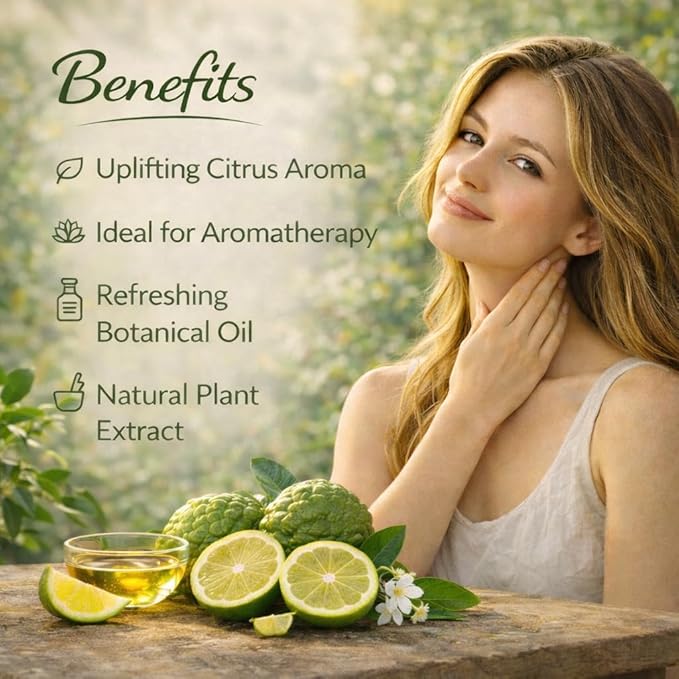 Deve Herbes Pure Bergamot Essential Oil (Citrus bergamia) Natural Therapeutic Grade Steam Distilled 630ml (21 oz)
