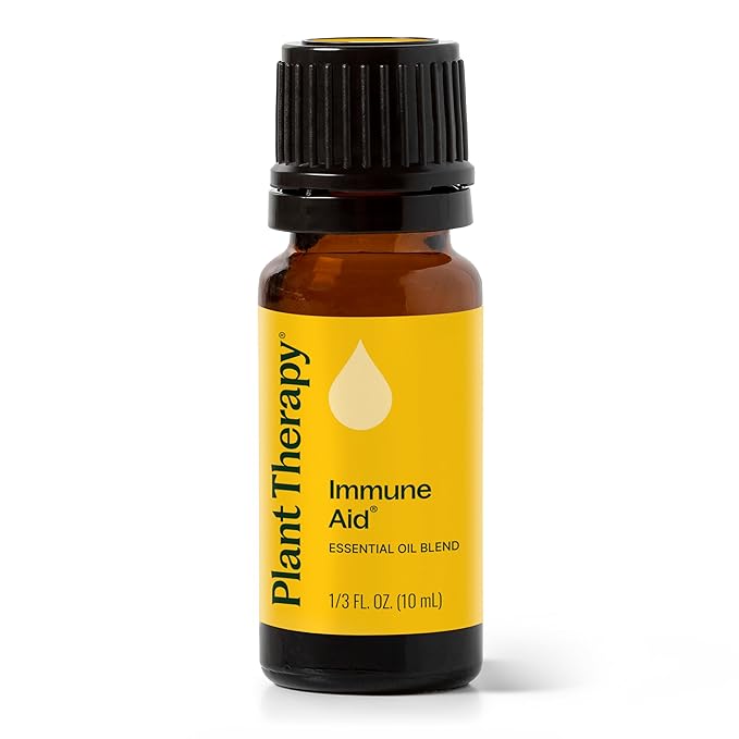 Plant Therapy Immune Aid Essential Oil Blend 10 mL (1/3 oz) 100% Pure, Undiluted, Natural Aromatherapy, Natural Immune Support, Fresh Scent
