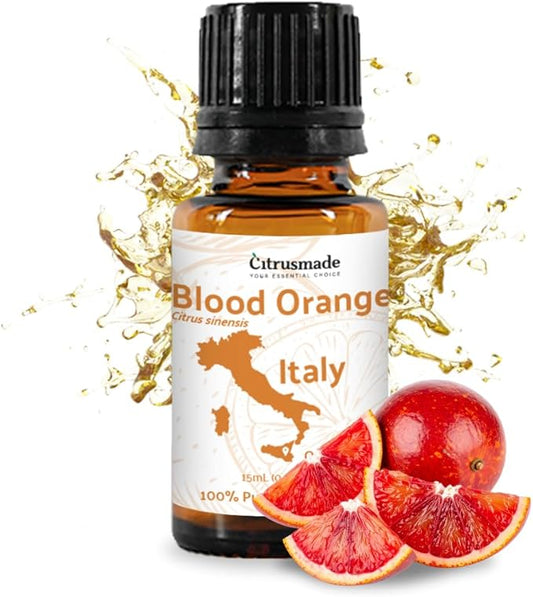 Blood Orange Essential Oil - Direct from Citrusmade in Sicily - Pure Essential Oil for Diffusers and Aromatherapy - Natural Citrus Scent | 100% Pure Therapeutic Grade (15ml)
