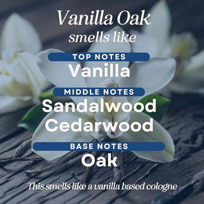 CANDECraftCo 1 Fl oz Fragrance Oils for Aromatherapy, Essential Oils for Home Diffusers, DIY Candle and Soap Making, DIY Scented Products (1 oz, Vanilla Oak)
