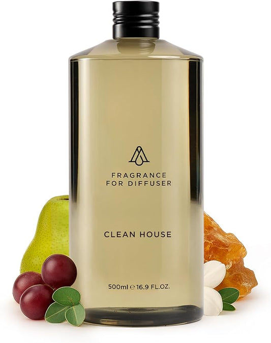 AromaPlan Scents, Clean Smelling Essential Oils, Clean House (16 Fl Oz /473ml)-Fresh Scent Essential Oil for Diffuser, USA Fragrance, Bigger Bottle, Bolder Aroma & Longer Lasting