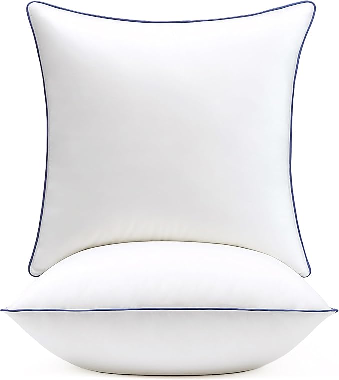 puredown® 20x20 Pillow Inserts Set of 2, Overfilled Down Alternative Decorative Pillows with 100% Cotton Cover, Plush Fluffy Throw Pillows for Couch, Sofa, Bed and Home Decor