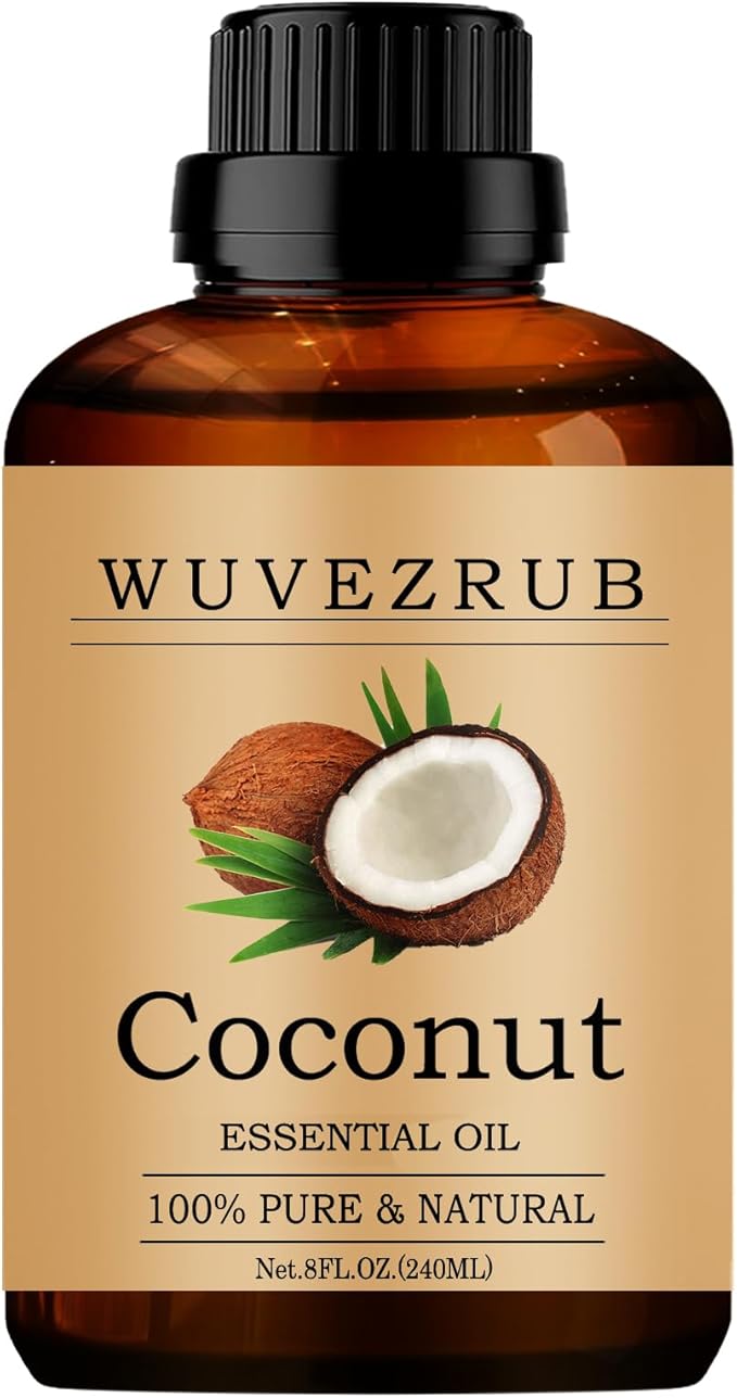 Coconut Essential Oil -, Pure and Natural for Aromatherapy Diffuser - 240ML/8 Fl Oz