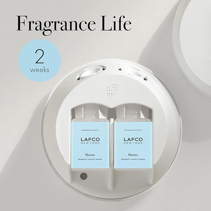 LAFCO New York Pura Smart Device Refill, Marine - Pack of 2 - Vial Delivers Up to 2 Weeks of Fragrance Life - Made in the USA