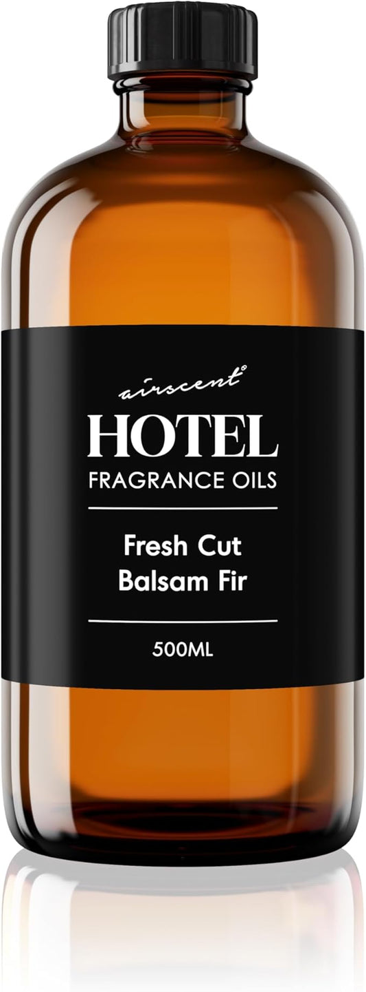 AirScent Fresh Cut Balsam Fir Diffuser Oil - Premium Fragrance Oil for Ultrasonic and Waterless Diffusers and Crafting - 500 mL, 16.9 fl oz Glass Bottle - Christmas Tree Scents - Fall Scents