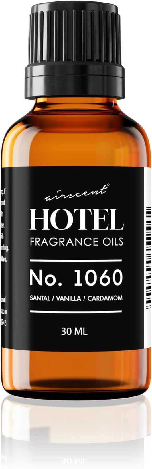 AirScent No.1060 Diffuser Oil - Santal, Vanilla, Cardamom - Fragrance Oil for Ultrasonic and Waterless Diffusers and Crafting - 30 mL, 1 fl oz Glass Dropper Bottle