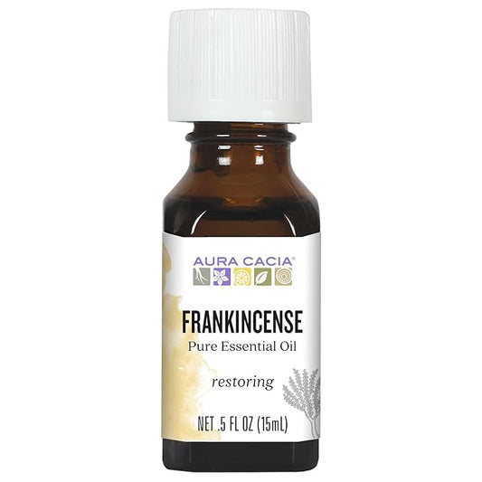 Aura Cacia Essential Oil, Meditative Frankincense, 0.5 Fluid Ounce, Packaging May Vary