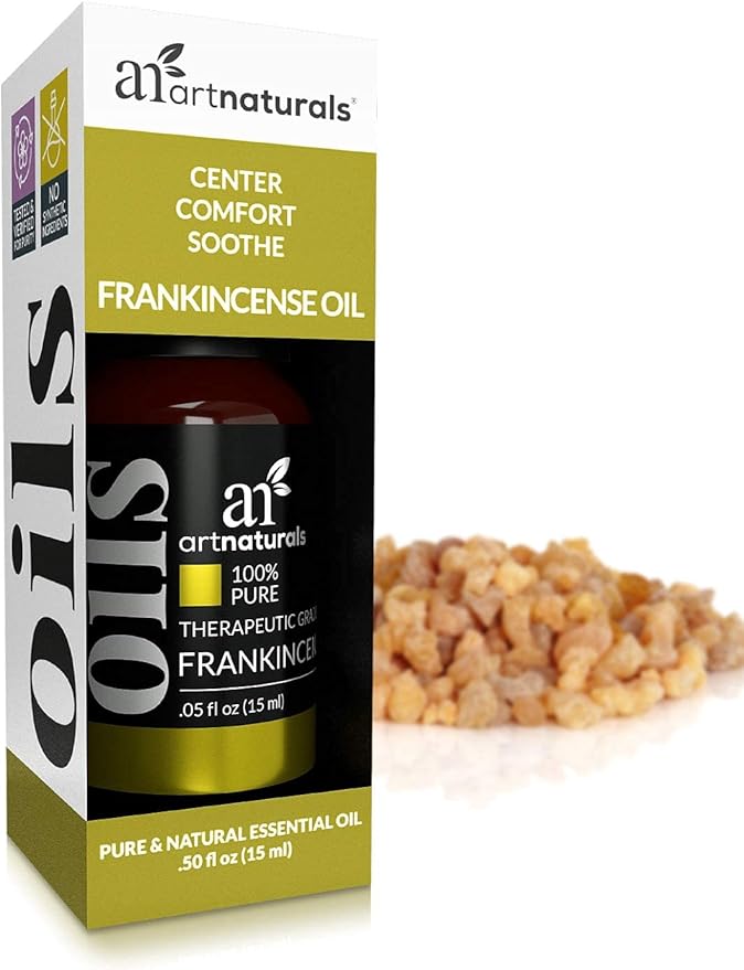 artnaturals 100% Pure Frankincense Essential Oil - (.5 Fl Oz / 15ml) - Natural Undiluted Therapeutic Grade – Premium Aromatherapy Quality Oil for Diffuser Internal Use, Skin, and Face - Frankensence