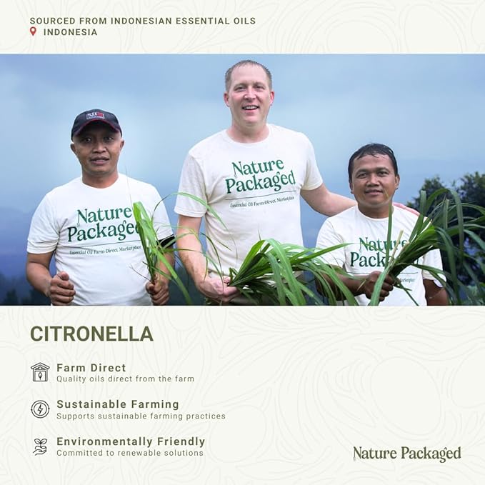 Citronella Essential Oil - Direct from Central Java, Indonesia - Pure Essential Oil for Diffusers and Aromatherapy | 100% Pure Therapeutic Grade (15ml)