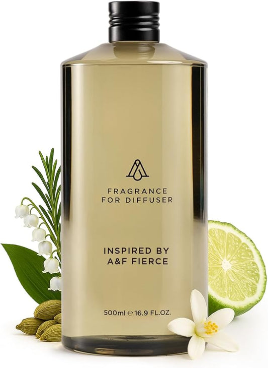 AromaPlan Hotel Scents Inspired by A+F Fierce 16 Fl Oz (473ml), Home Luxury Aroma & Hotel Diffuser Oil- Hotel Diffuser Oil for Aromatherapy- USA Made, Bigger Bottle, Bolder Aroma & Longer Lasting