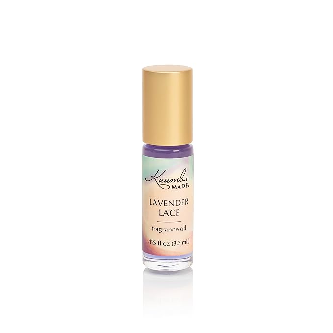 Kuumba Made Lavender Lace Fragrance Oil, Long-Lasting Small-Batch Perfume Roller, Vegan, Alcohol-Free, .125 Fl Oz