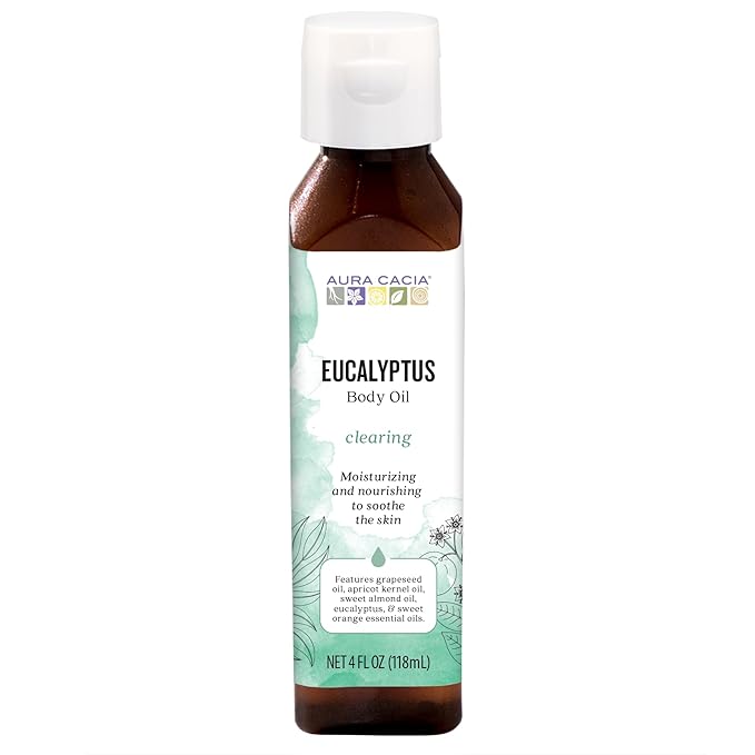 Aura Cacia Body Oil, Clearing Eucalyptus, 4 Fluid Ounce