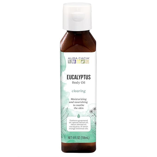 Aura Cacia Body Oil, Clearing Eucalyptus, 4 Fluid Ounce