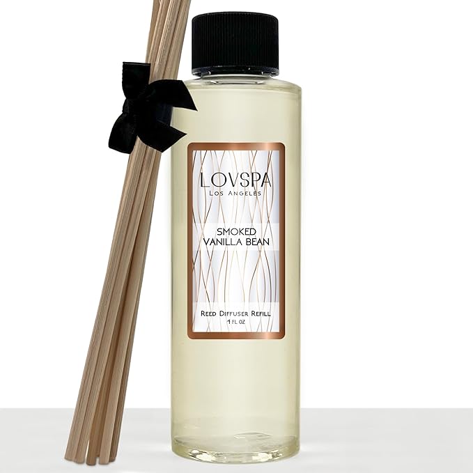 Smoked Vanilla Diffuser Oil - Luxury Essential Oils for Diffuser Refill & Air Freshener Room Spray - Long-Lasting & Natural Home Fragrance, Scented Oil for Diffusers, USA Made, 4oz