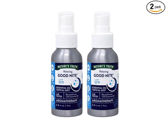 Nature's Truth Good Nite Essential Oil Topical Mist, Calming Blend, Yoga, & Aroma Spray, 2.4 FL OZ - 2 Pack
