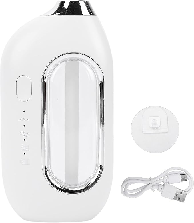 ZJchao Wall Mounted Essential Oil Diffuser 3 Spray Settings Quiet Ultrasonic Aromatherapy Diffuser for Home Office Bedroom Bathroom ABS Material 500mAh Battery (White)