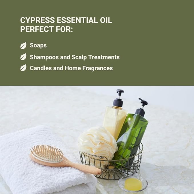 Cypress Essential Oil - Direct from Essential Oils SL in Mediterranean Spain - Aceite de Ciprés for Diffuser, 100% Pure Therapeutic Grade - Aromatheraphy, Skincare (8oz)
