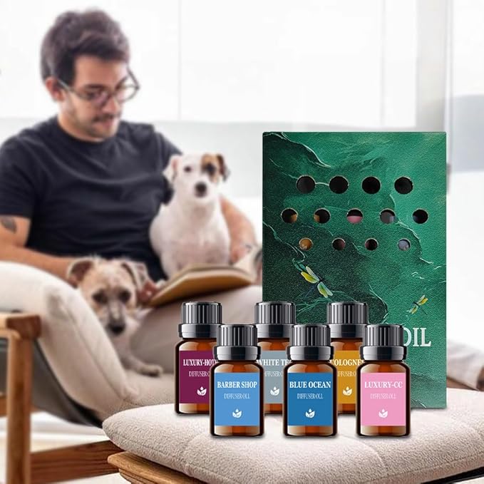Essential Oil Refill Set for Aromatherapy Diffuser, Mix Scent Fragrance Oil