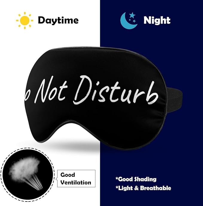 Do Not Disturb Eye Masks for Sleep Adjustable Funny Sleep Mask Soft Blackout Sleeping Eye Mask for Men Women Full Night's Sleep