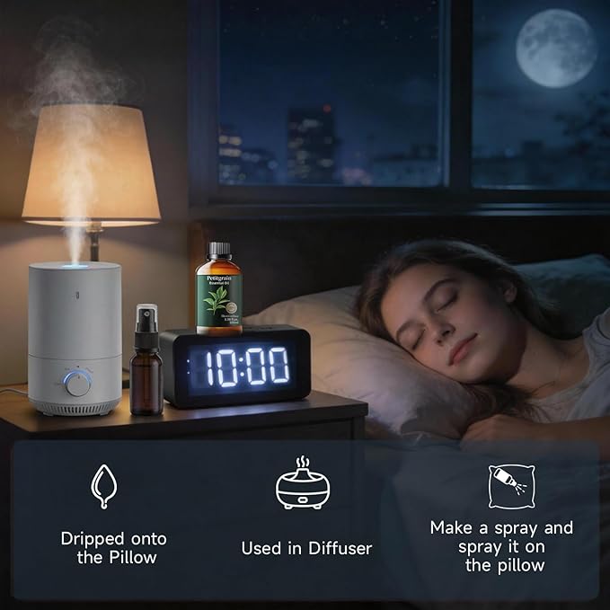 Pure Petitgrain Essential Oil for Bedtime Serenity, Evening Relaxation & Pillow Mist, Mumianhua Natural Citrus-Woody Aroma for Diffuser, Skin,Hair Care, Calming Blends, Soap, Candle Making 3.38 Fl Oz