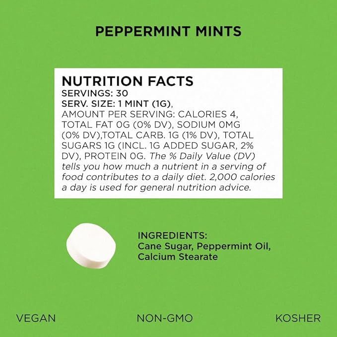 SIMPLY MINTS Lemon & Peppermint Natural Breath Mint Variety Pack, 6 Pack (180 Pieces), Made with Real Peppermint Oil | Aspartame-Free, Sorbitol-Free, Xylitol-Free, Vegan, Kosher, Non-GMO