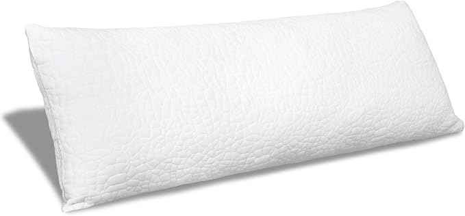 DWCN Adjustable Body Pillow for Adults - 20x54 Inch Shredded Memory Foam Body Pillow with Removable & Washable Pillowcase, Full Body Support for Side Sleepers, Pregnancy & Pain Relief