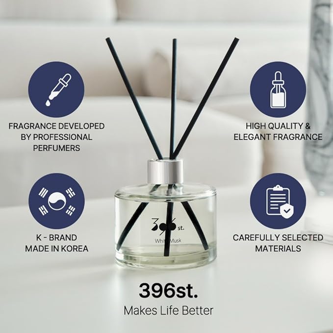 396 st. Reed Diffuser, Black Cherry, 200ml(6.7oz) / Reed Diffuser Sets, Home Fragrance, Scented Oils, Home & Bathroom Décor