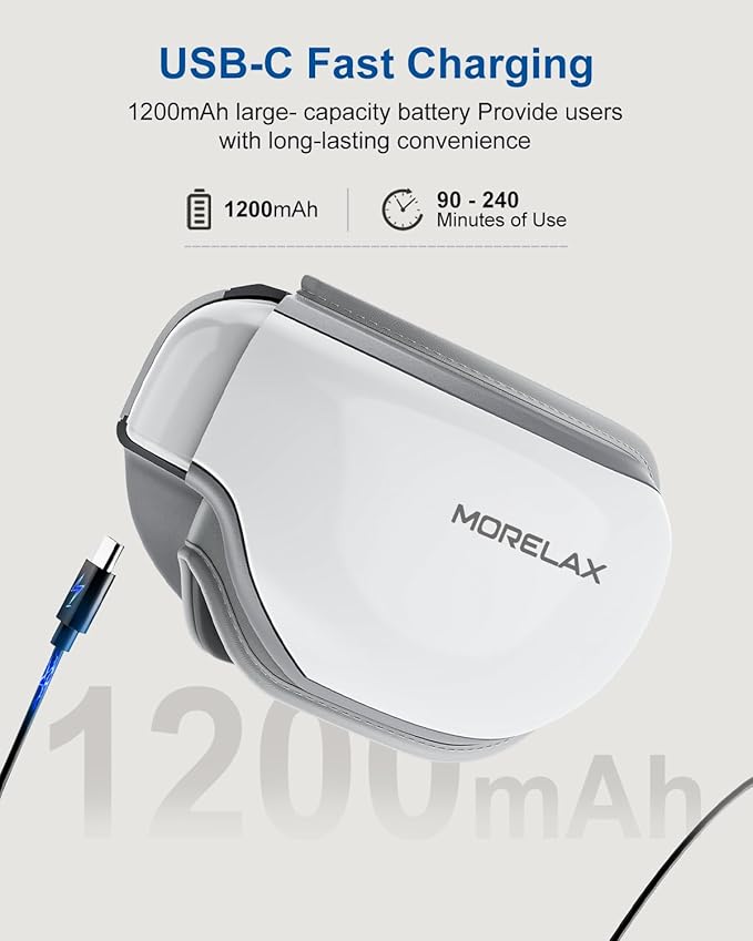 Morelax Mothers Day Gifts for Woman,Eye Massager with Heat & Bluetooth Music, Birthday Gifts for Women, Reduce Eye Strain, Headache Relief and Improve Sleep,Gift for mom/Sister/Wife