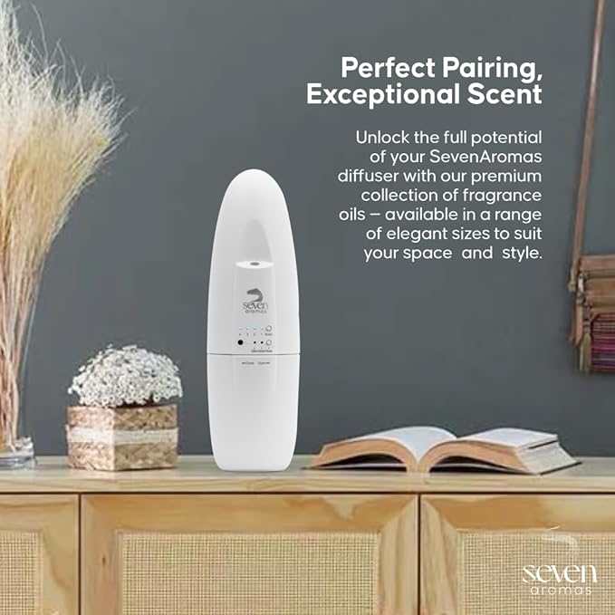 Plug in Waterless Essential Oil Diffuser for Home & Office - Cold Air Aroma Diffuser Covers Up to 500 Sq Ft, Silent Wall Plug in Scent Diffuser, Mess-Free Oil Diffuser for Aromatherapy (White)