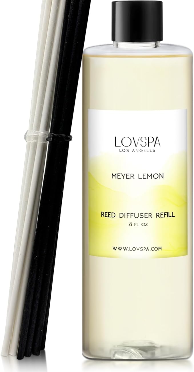 Meyer Lemon Diffuser Oil - Essential Oils for Diffuser Refill & Air Freshener Room Spray - Long-Lasting & Natural Home Fragrance, Scented Oil for Diffusers, USA Made, 8 oz