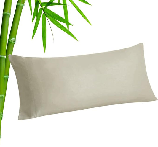 BEDELITE Body Pillow Cover, Rayon Made from Bamboo, Cooling Body Pillow Pillowcase for Hot Sleepers and Night Sweats, Breathable & Silky Soft Full Long Pillow Case Cover (Linen, 20x54 Inches)