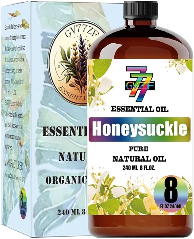 Honeysuckle Essential Oil - Honeysuckle Oils for Diffusers, Humidifiers, DIY Candles, Soap, Cleaning, Home, Office, Yoga, Massage, Gifts - 8 fl oz (240 ml) - GV77ZF
