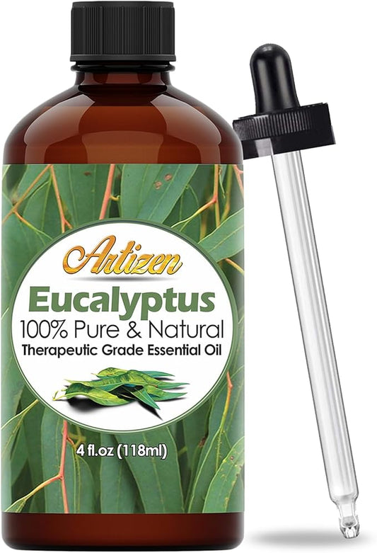 Artizen Eucalyptus Essential Oil 4 Fl Oz (Pack of 1) Large Bottle for Aromatherapy Diffusers DIY Blends and Crafts