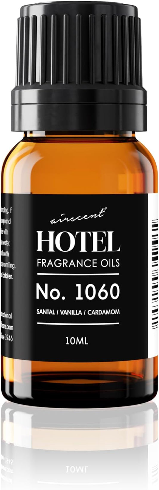 AirScent No.1060 Diffuser Oil - Santal, Vanilla, Cardamom - Fragrance Oil for Ultrasonic and Waterless Diffusers and Crafting - 10 mL, 0.34 fl oz Glass Dropper Bottle