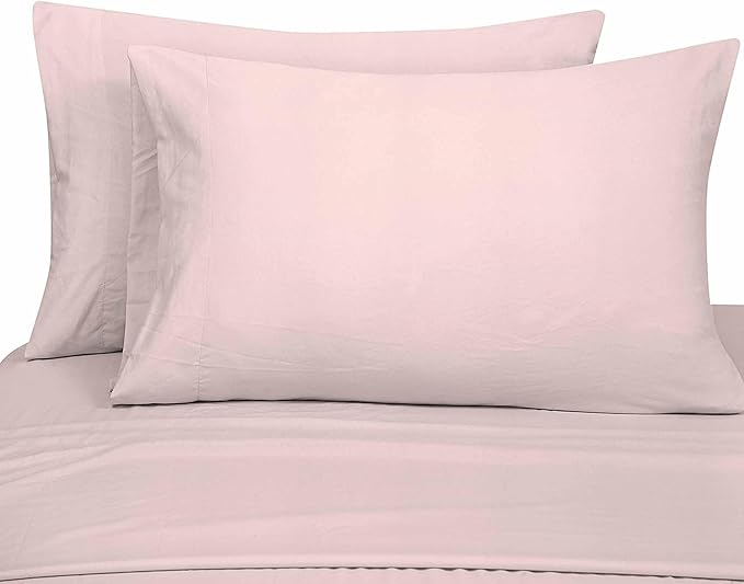 ROYALE LINENS 6 Piece King Sheets Set - Soft Brushed 1800 Microfiber Bedding - 1 Fitted and 1 Flat Sheet, 4 Pillow Cases - Wrinkle Free & Fade Resistant - Hotel Luxury Bed Sheets (Peach Blush, King)