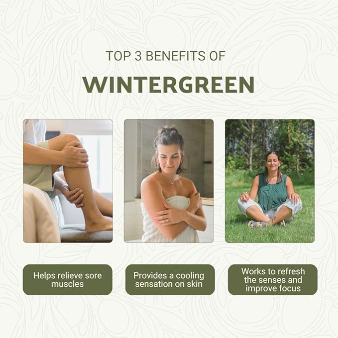 Wintergreen Essential Oil - Direct from Bio-Young Aromas China - Steam Distilled - Aceite de Gaulteria for Aromatherapy, Massage, Diffuser, DIY Candle and Soap Making - 15ml