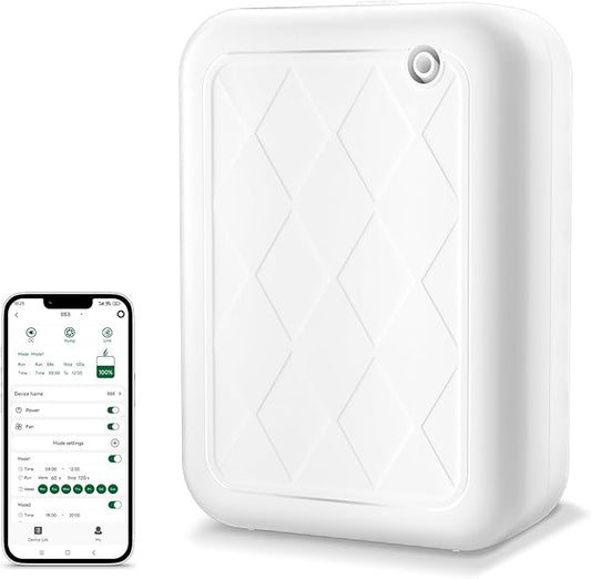 Bluetooth Waterless Essential Oil Diffuser Scent Machine Wall Mounted Electric Scent Diffuser for Hotel Home for 1000-3000sq .ft Coverage APP Controlled Aroma Diffuser For Aisle 260ML Capacity (White)