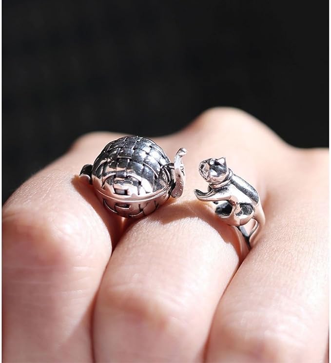 Adjustable Aromatherapy Finger Rings Jewelry with Essential Oil Diffuser Vintage Style Rings Accessory for Women Girls