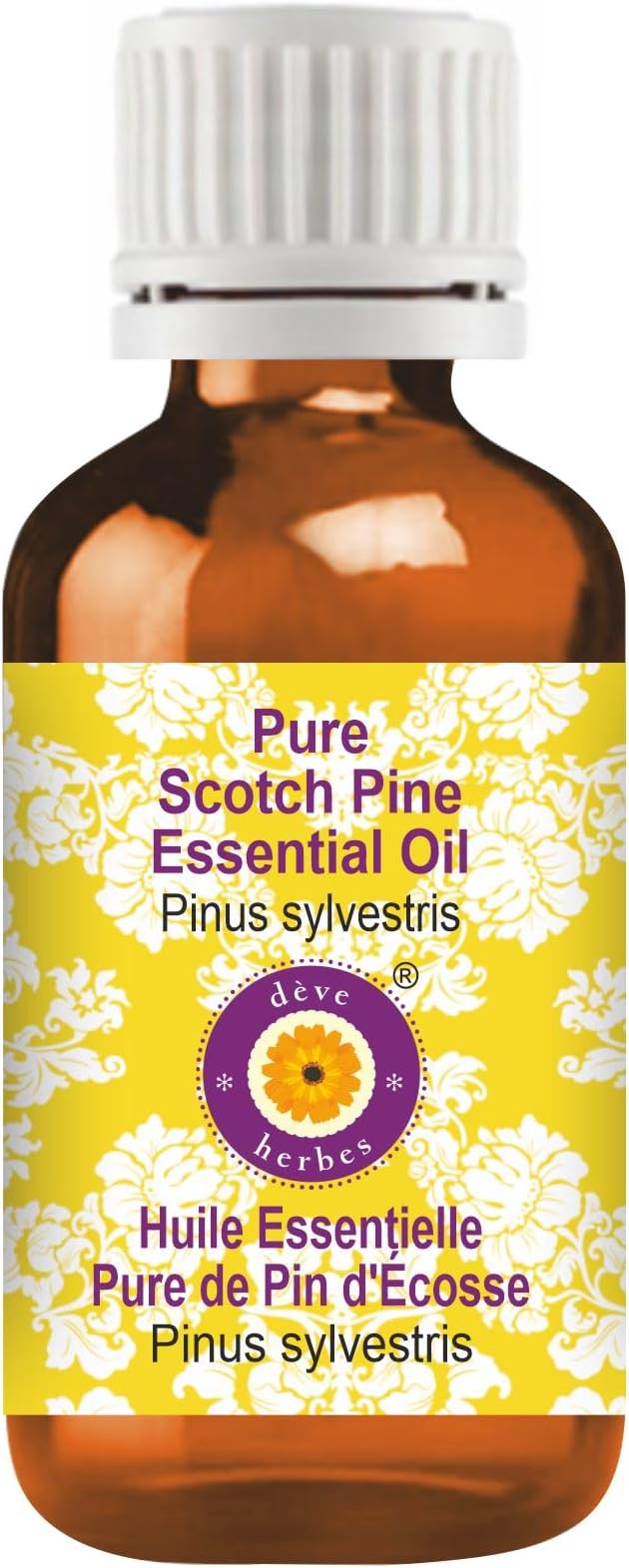 Deve Herbes Pure Scotch Pine Essential Oil (Pinus sylvestris) Steam Distilled 100ml (3.38 oz)