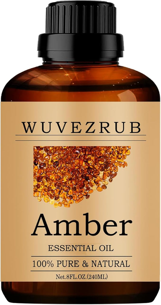 Amber Essential Oil - 240ML Pure and Natural for Aromatherapy Diffuser - 8 Fl Oz