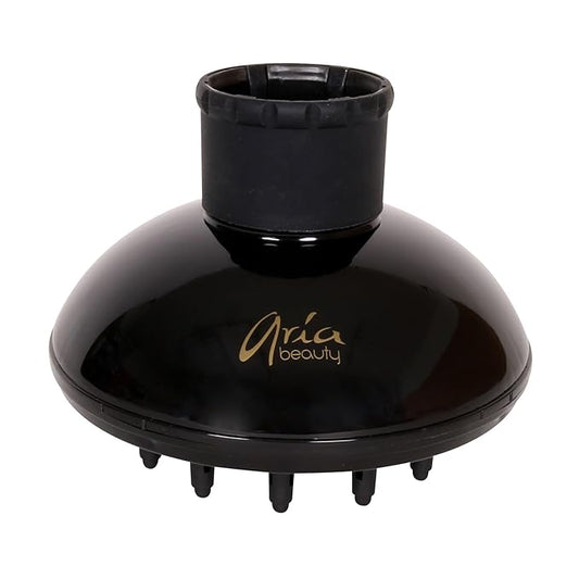Aria Beauty Blow Dryer Diffuser - Attachment for Curly and Wavy Hair Types - Durable High-Temperature Resistant Plastic - Fits Most Blow Dryers - 1 pc