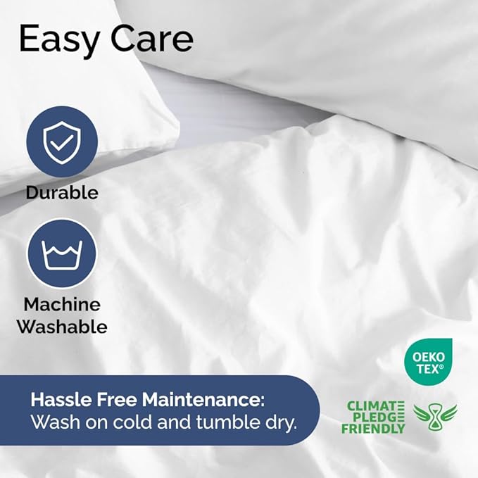Duvet Cover Oversized Queen Size Set - Extra Soft Oversized Queen Duvet Cover with 2 Pillow Shams - Hotel Luxury, Easy Care & Fade Free w/ Zipper Closures & Ties - Comfy, Cozy & Breathable (White)