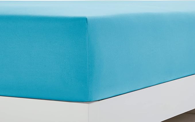Clara Clark Bed Sheets, Premier 1800 Series 4 Piece Bed Sheet Set, Deep Pocket, Wrinkle, Fade, Stain Resistant, Luxury Soft Bedding Sheets & Pillowcases, Split King, Beach Blue