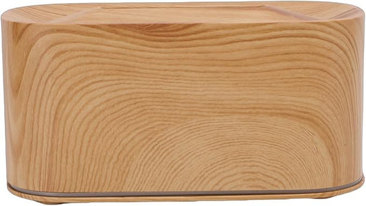 Asixxsix Essential Oil Diffuser, Quiet 35dB Aromatherapy Diffuser, Mystical/Fantasy with 7 Colors Light for Home Office Bedroom (Light Wood Grain)