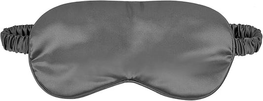 1 Pcs Silk Sleep Mask, Soft Eye Mask with Elastic Strap, Lightweight Blindfold for Men, Women, Travel, and Naps (Dark Grey)