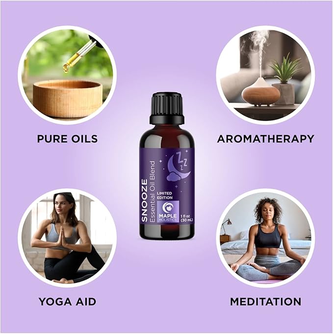 Maple Holistics Essential Oils Set - Relaxing Nighttime and Morning Essential Oil Blends for Diffuser with Mint and Citrus Essential Oils for Diffusers Aromatherapy and Travel