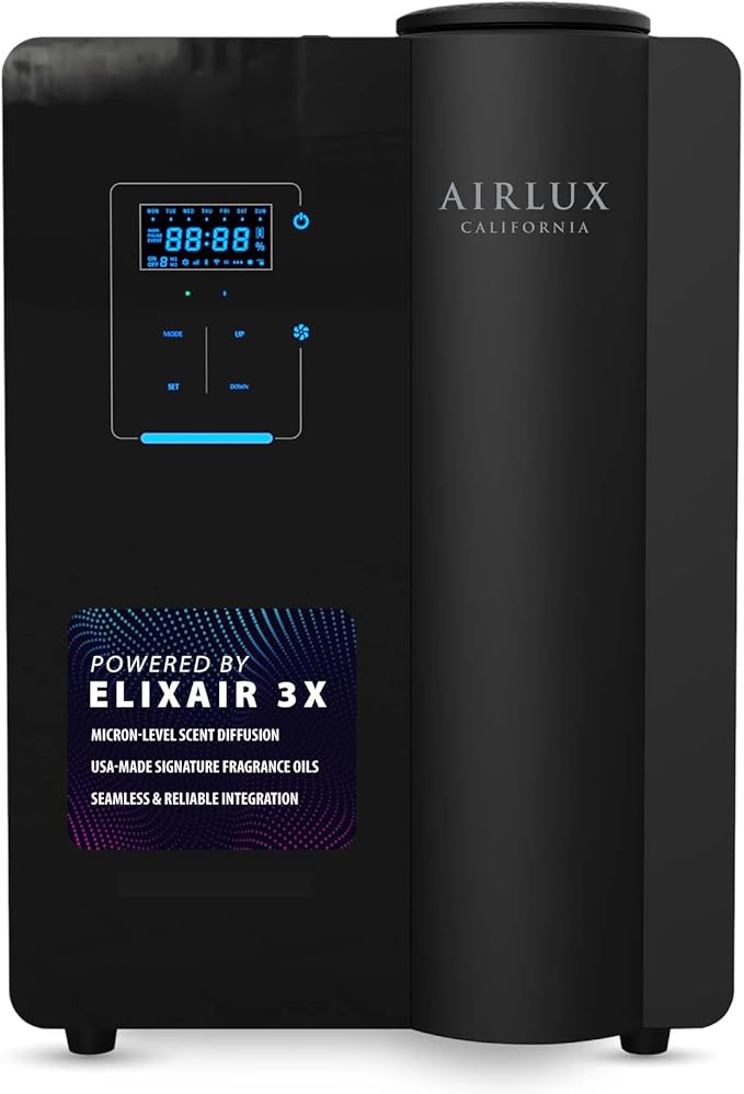 Jupiter 5000 Smart Scent Air Machine for Large Spaces, Hotel Scent Diffuser with Cold Air Elixair 3X Tech 1000ML, Up to 28.000 Sq. Ft, Waterless Oil Diffuser for Hotel, Office, Spa (Black)