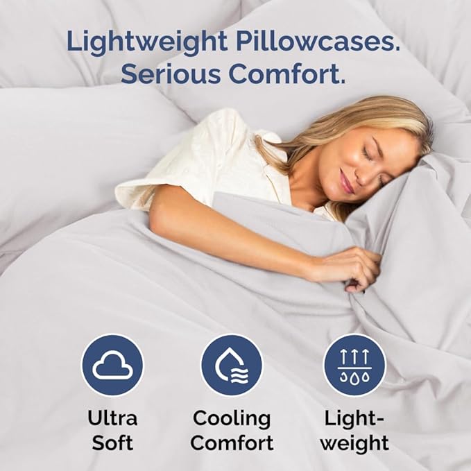 Standard Pillow Cases Set of 6 - Ultra Soft Hotel Quality Pillowcase Covers - Comfy & Wrinkle Free - Shrink, Stain and Fade Resistant - Machine Washable Pillow Protectors - 6 Piece Set - French Grey
