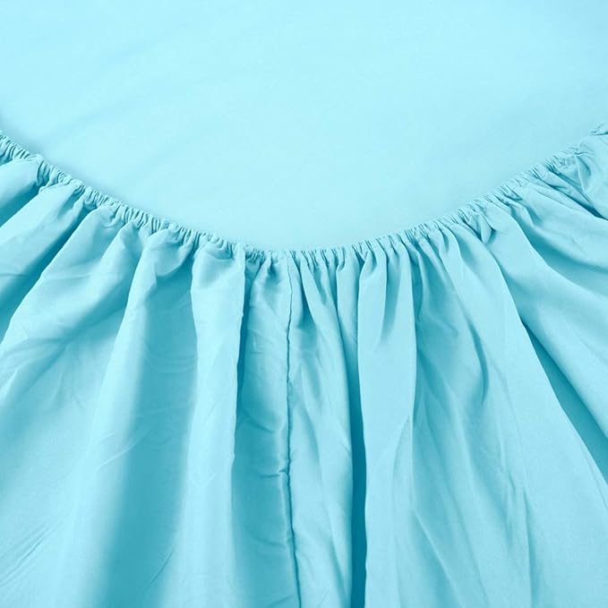 Sfoothome Queen Sheets Set - Sky Blue Hotel Luxury 4-Piece Bed Set, Extra Deep Pocket, 1800 Series Bedding Set, Wrinkle & Fade Resistant, Sheet & Pillow Case Set (Queen,Sky Blue)