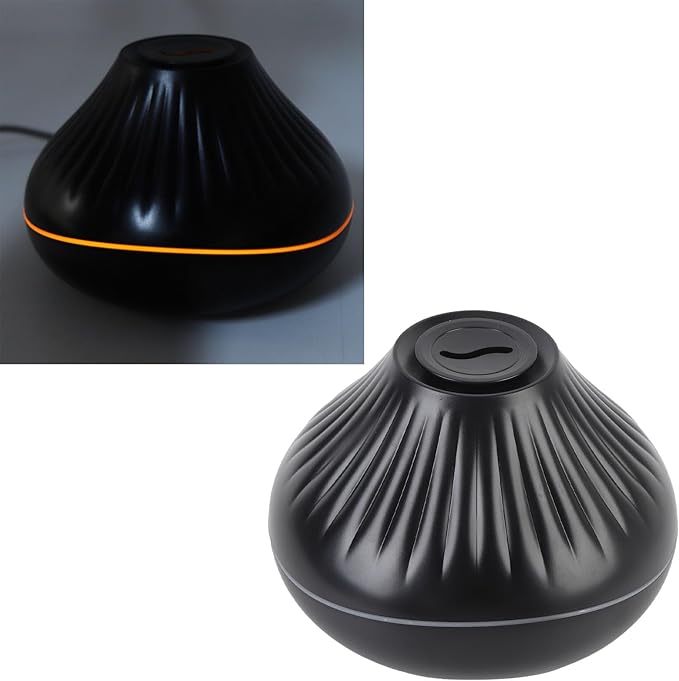 FILFEEL Colorful Flame Diffuser Multi Function Flame Diffuser Humidifier, Colorful Light, Auto Shut Off, Silent, Dual Mist Modes, 160ml Water Tank, USB Humidifier with Crystal Ball